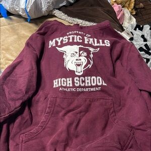 Mystic Falls High School Maroon Hoodie